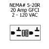 NEMA 5-20R (GFCI)