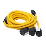 Firman 30-Amp RV (TT-30P) 25-Foot Convenience Cord w/ (3) 20-Amp Outlets