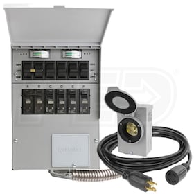 View Reliance Controls Pro/Tran 2 - 30-Amp Power Transfer Switch Kit for Portable Generators (6 Circuit)
