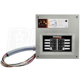 View Generac 9854 - 50-Amp HomeLink™ Upgradeable Pre-Wired Manual Transfer Switch (10-16 Circuits)