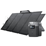 EcoFlow DELTA 1300 - 1260Wh Portable Power Station w/ (2) 220-Watt Bifacial Solar Panels