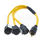 Firman 30-Amp (TT-30) 3-Foot Convenience Cord w/ (3) 20-Amp Outlets
