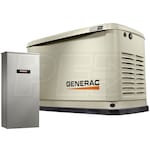 Generac Guardian® 14kW Aluminum Standby Generator System (100A ATS w/ 16-Circuit Load Center) w/ Wi-Fi + QwikHurricane® Pad + Battery