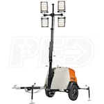 Generac Mobile 6kW Towable Diesel Vertical Mas LED Light Tower w/ AVR, Electric Winch & Power Zone Controller