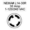 Generator 30 Amp Receptacle (NEMA L14-30R) 