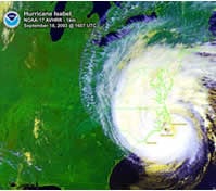 Hurricane Isabel in 2003