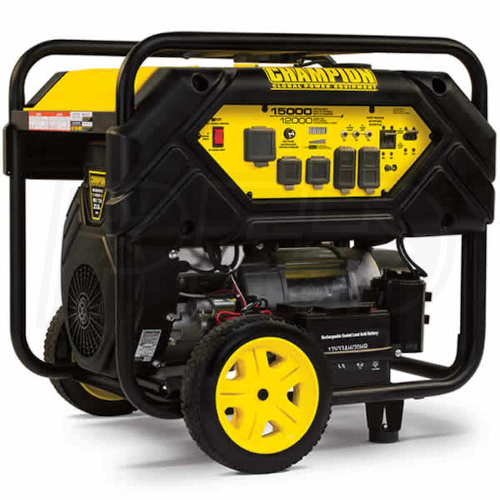 Champion 100111 12,000 Watt Electric Start Portable Generator CARB