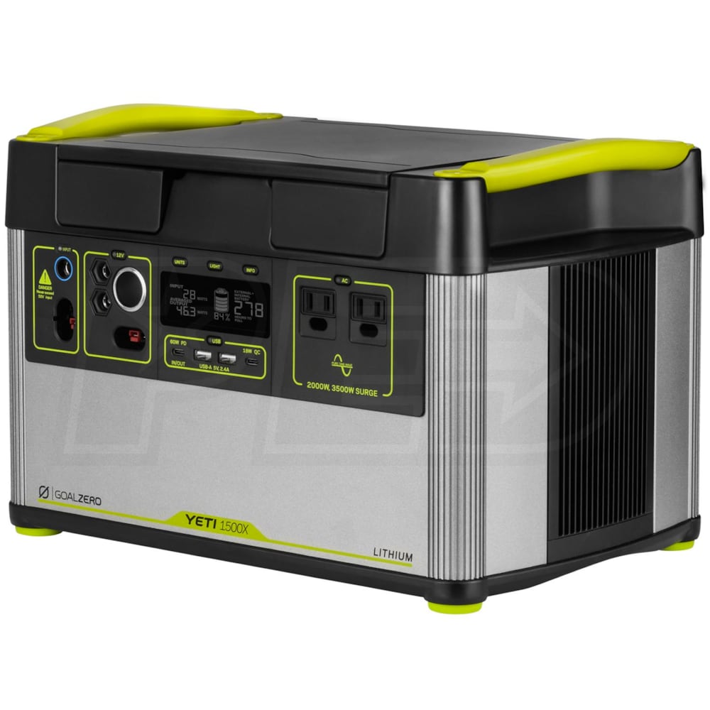 Goal Zero 44360 YETI® 1500X Lithium Solar Generator Portable Power Station w/ WiFi & Boulder
