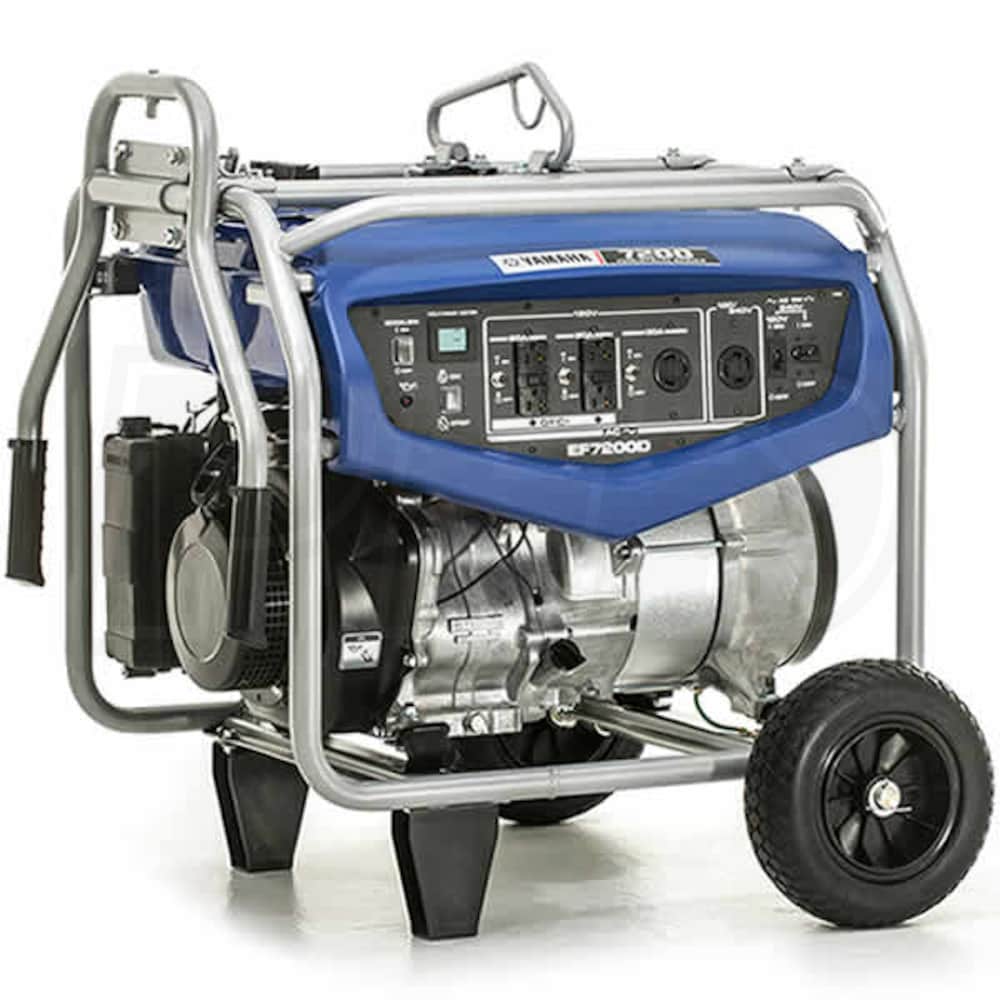 Gas Powered Portable Generator Yamaha EF7200DE 6000 Running Watts/7200 Starting Watts 