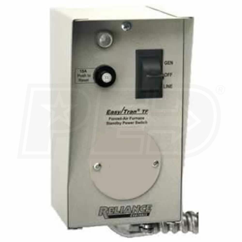 Reliance Controls Corporation TF201W Easy//Tran Transfer Switch for Generators Up to 2,500 Running Watts