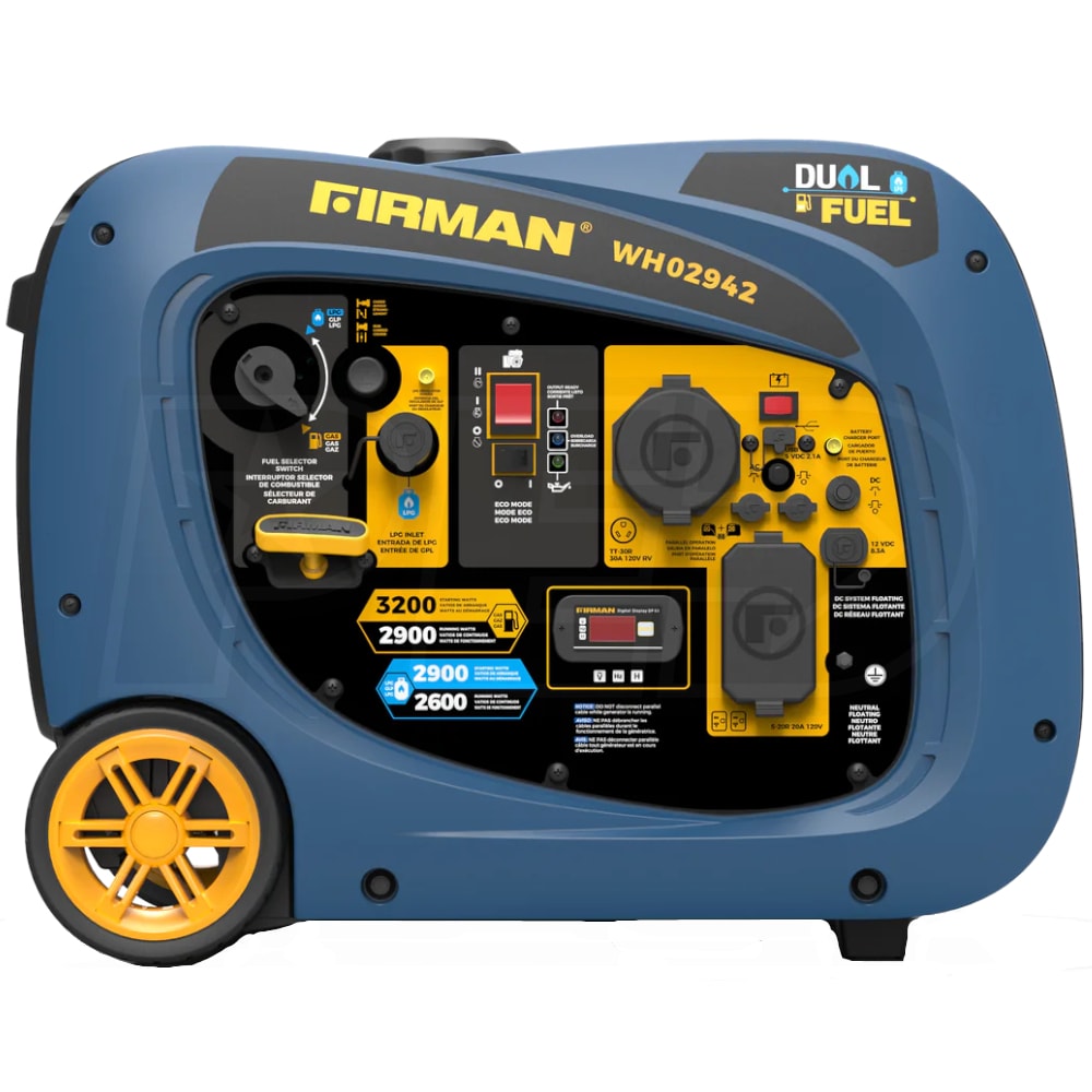 Firman Generators WH02942 Firman Whisper Series 2900 Watt DualFuel