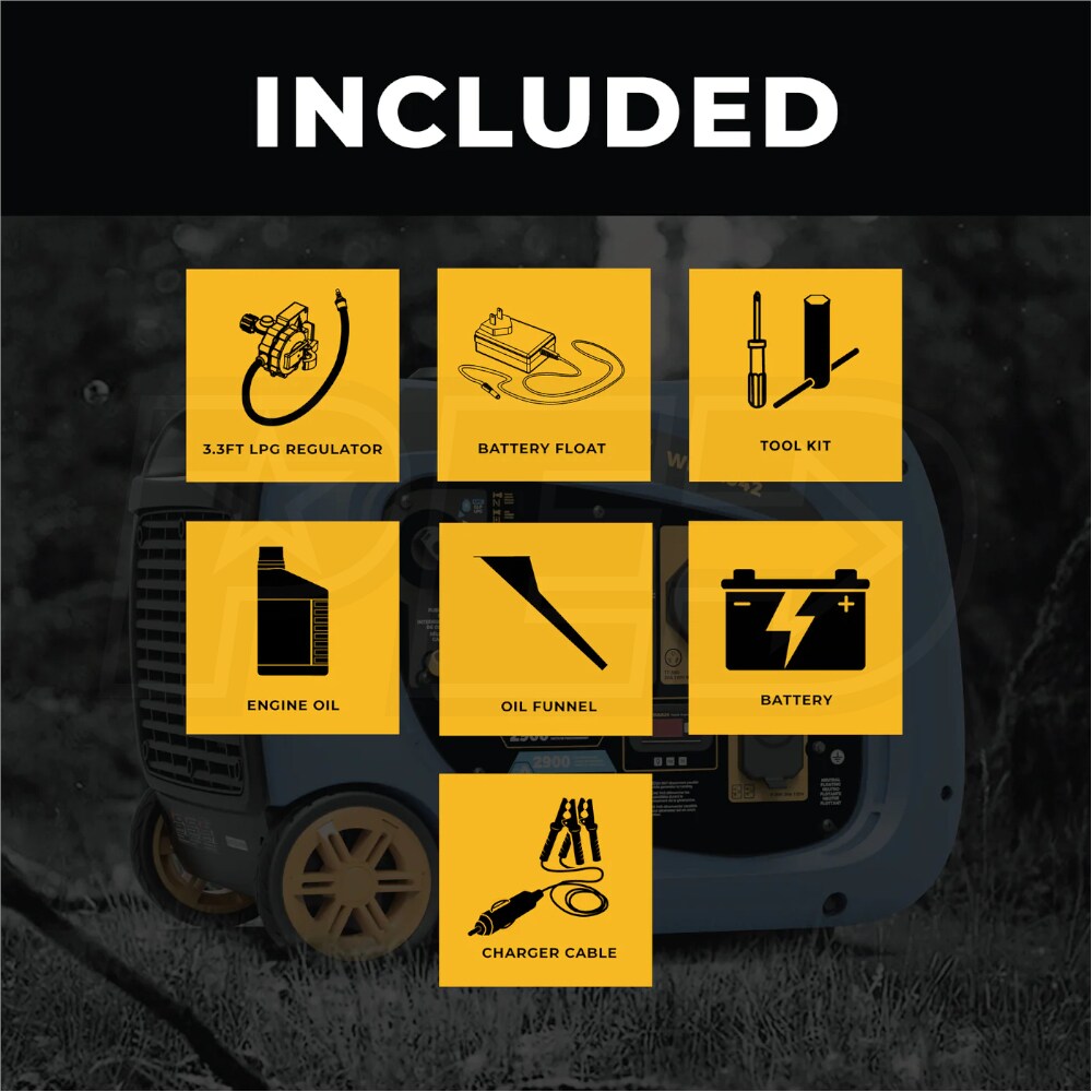 Firman Generators WH02942 Firman Whisper Series 2900 Watt DualFuel