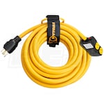 Firman 1195 - 30-Amp (4-Prong) 25-Foot Convenience Cord w/ 4-20 Amp Outlets & Storage Strap