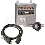 Reliance Controls 30-Amp (6-Circuit) Power Transfer Switch Kit w/ 25 Foot Cord