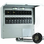 Reliance Controls Pro/Tran2 - 50-Amp (120/240V 10-Circuit) Indoor Transfer Switch w/ Wattmeters & Inlet
