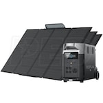 EcoFlow DELTA Pro - 3600Wh Portable Power Station w/ (3) 400-Watt Folding Solar Panels