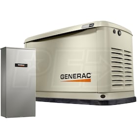 View Generac Guardian® 14kW Aluminum Standby Generator System (200A Service Disconnect + AC Shedding) w/ Wi-Fi