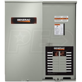 View Generac 100-Amp Outdoor Automatic Transfer Switch w/ 16-Circuit Load Center