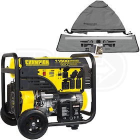 View Champion 100110 - 9200 Watt Electric Start Portable Generator (CARB) w/ GenTent® Stormbracer® Rain/Wet Weather Safety Canopy