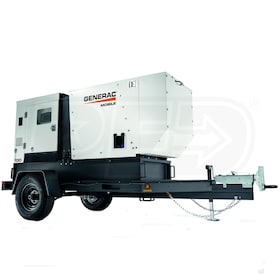 View Generac 80kW (Prime) / 85kW (Standby) Skid-Mount Diesel Generator (John Deere Engine) w/ Single-Axle Trailer