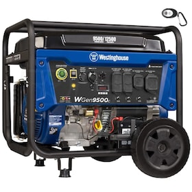 View Westinghouse WGen9500c - 9500 Watt Electric Start Portable Generator w/ Wireless Remote Start & CO Sensor (CARB)
