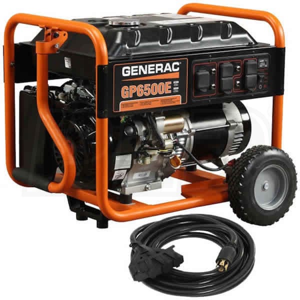 Generac 6515 GP6500E - 6500 Watt Electric Start Portable Generator w