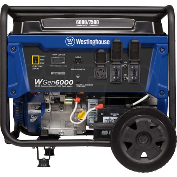 Westinghouse WGEN6000 6000 Watt Electric Start Portable Generator CARB